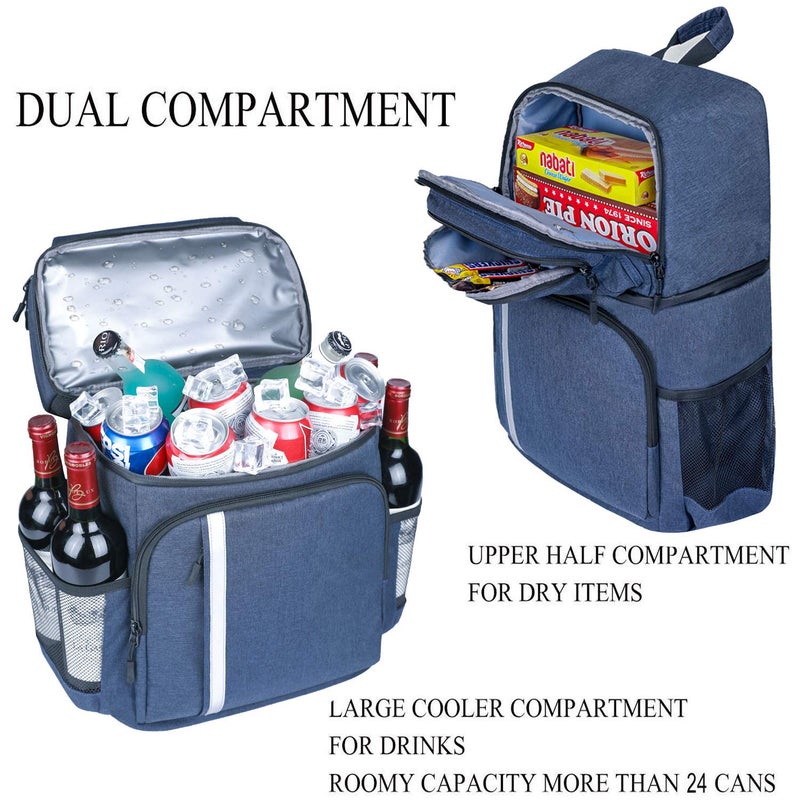 FORICH Backpack Cooler Leakproof Insulated Waterproof Backpack Cooler Bag, Lightweight Soft Beach Cooler Backpack for Men Women to Work Lunch Picnics Camping Hiking, 30 Cans - Image 3